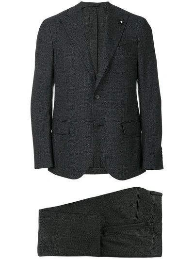Lardini Classic Formal Suit In Black