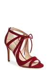 Nina Cherie Illusion Sandal In Cranberry Suede
