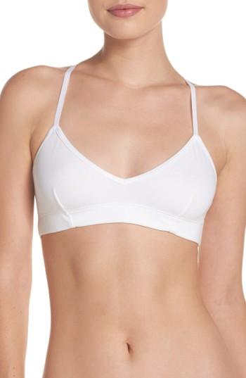 white cotton bralette