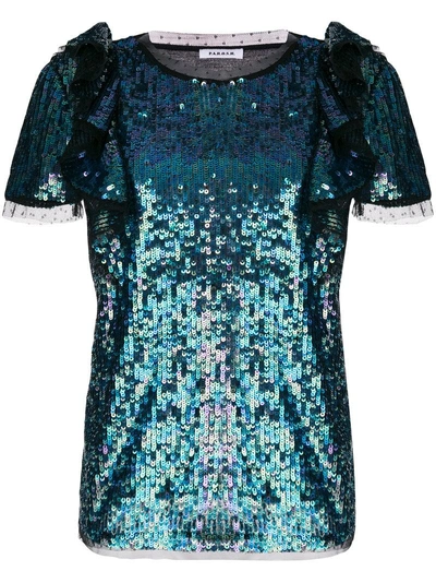 P.a.r.o.s.h Sequin Top In Blue