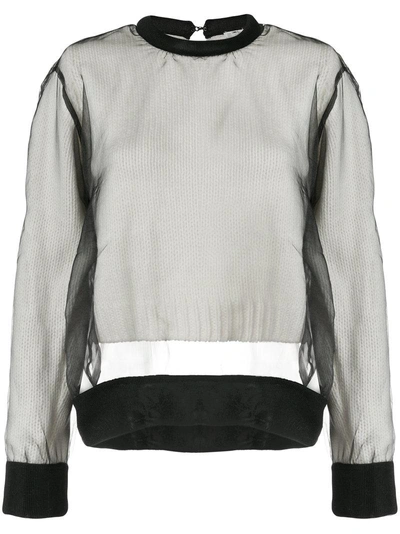 Comme Des Garçons Noir Kei Ninomiya Tulle Layer Jumper - White