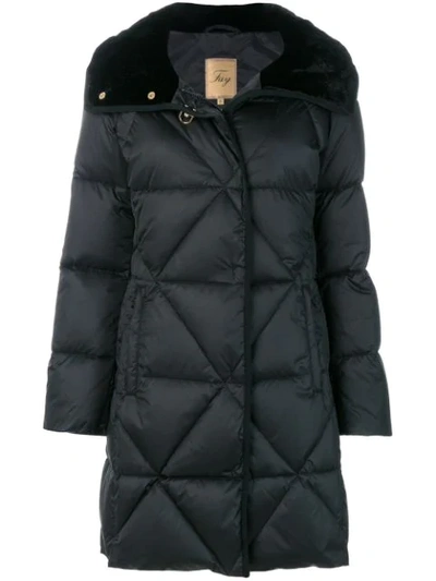 Fay Quilted Padded Parka In Black