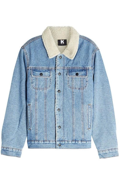 Kappa Sherpa Denim Jacket In Blue | ModeSens