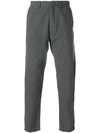 Pence Contrast Side Stripe Trousers In Grey