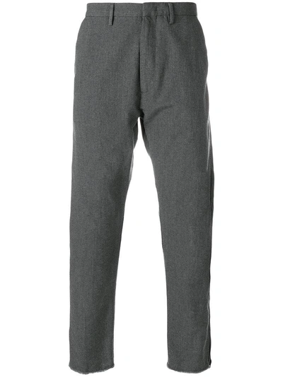 Pence Contrast Side Stripe Trousers In Grey