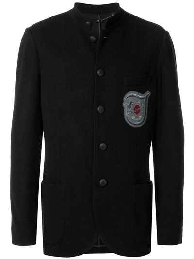 Jo No Fui Logo Patch Jacket In Black