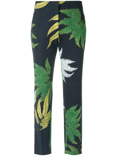 Andrea Marques Printed Skinny Trousers In Blue
