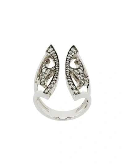 Anapsara Knight Kiss Ring In Metallic