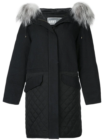 Yves Salomon Quilted Hooded Parka