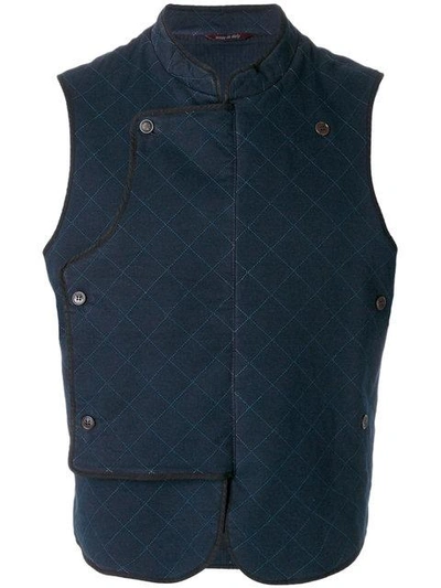 Al Duca D'aosta Quilted Fitted Gilet In Blue