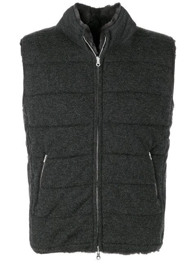 N•peal Lined Gilet In Grey