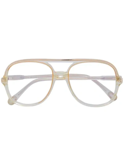 Chloé Square Frame Glasses In Yellow