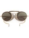 Thom Browne Round Framed Sunglasses In Metallic