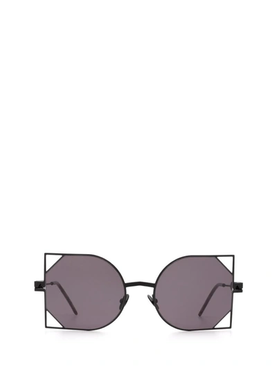 Soya Sunglasses In Matte Black &amp; Shiny Gold