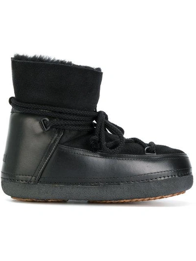 Inuiki Lace Up Snow Boots In Black