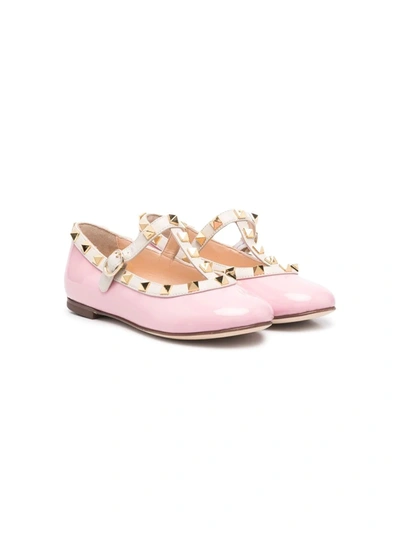 Prosperine Kids' Studded Ballerina Shoes In Pink