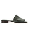 Sarah Chofakian Textured Leather Mules In Black