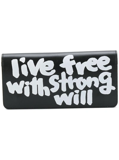Comme Des Garçons Live Free With Strong Will Wallet