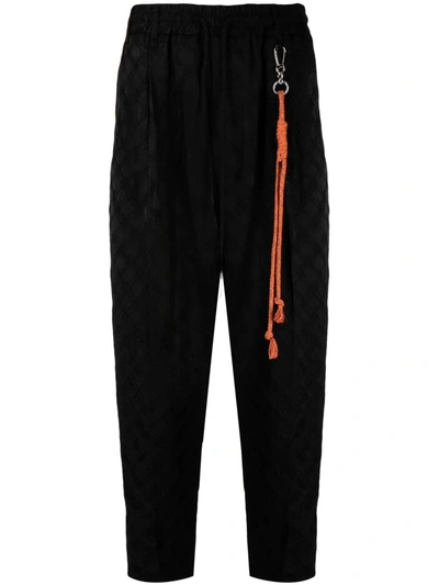 Song For The Mute Diamond-pattern Lounge Pants In Black