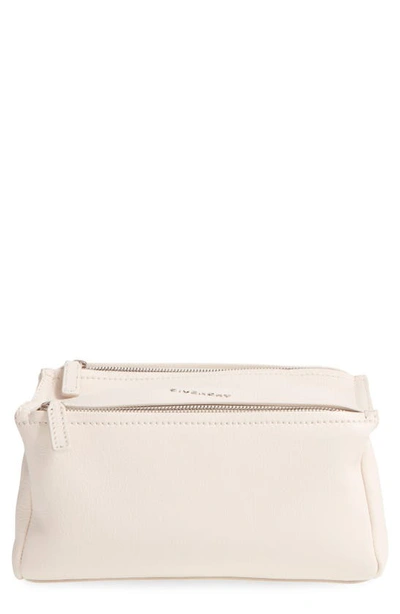 Givenchy Mini Pandora Sugar Leather Shoulder Bag In Ivory