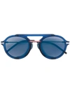Fendi Eyewear Aviator Sunglasses - Blue