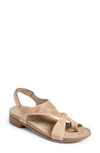 Munro Meghan Asymmetric Slingback Sandal In Natural Leather