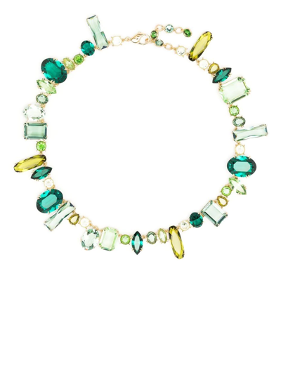 Swarovski Crystal-embellished Choker Necklace In Green