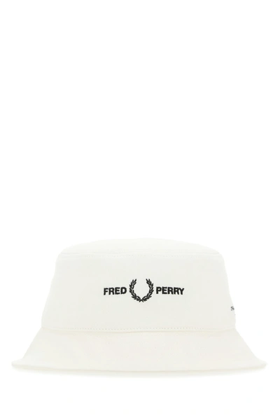 Fred Perry White Cotton Hat Nd  Uomo M