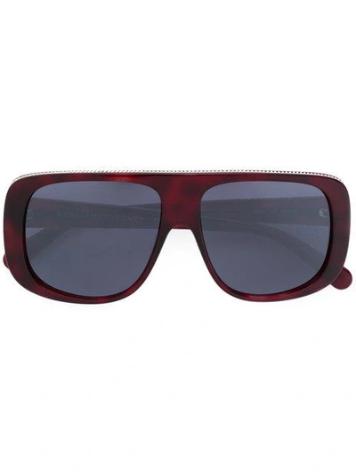 Stella Mccartney Eyewear Rechteckige Sonnenbrille - Rot