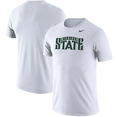 Nike White Michigan State Spartans School Logo Legend Performance T-shirt