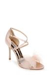 Badgley Mischka Women's Tessica Tulle Bow High Heel Sandals In Soft Blush