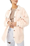 Free People Ruby Fleece Shirt Jacket In Sweetheart