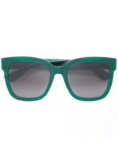 Gucci Square Frame Glitter Sunglasses