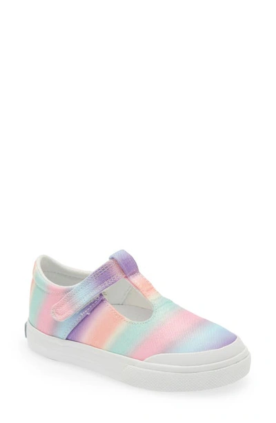 Footmates Kids' Drew Mary Jane Sneaker In Rainbow