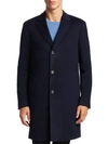 Saks Fifth Avenue Collection Buttoned Cashmere Topcoat In Navy