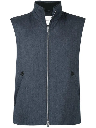 Cerruti 1881 Zipped Gilet Jacket In Blue