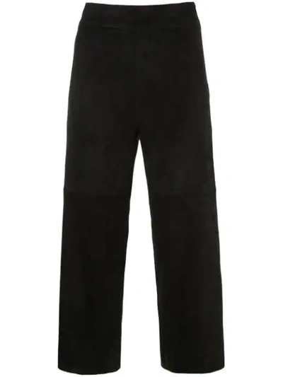 Sylvie Schimmel Wide Leg Cropped Pants In Black