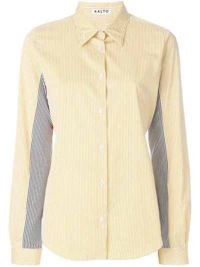 Aalto Striped Patchwork Shirt - Yellow