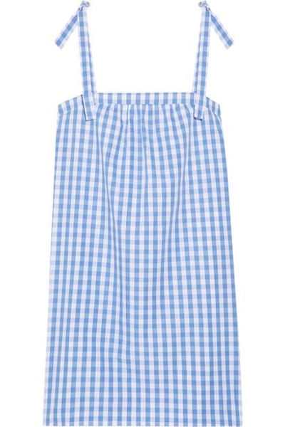 Three J Nyc Stella Gingham Cotton-poplin Nightdress In Blue