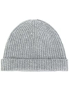 N•peal Ribbed Beanie In Grey