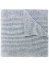 N•peal Ribbed Knit Scarf In Grey