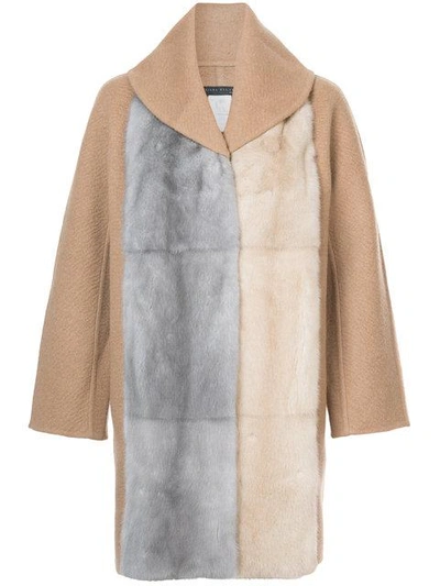 Fabiana Filippi Fur Cape Coat In Vru