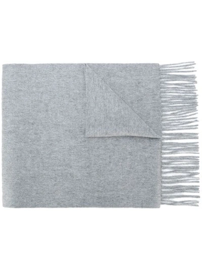 N•peal Knitted Cashmere Scarf In Grey