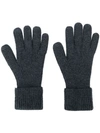 N•peal Ribbed Gloves In Grey