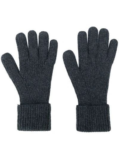 N•peal Ribbed Gloves In Grey