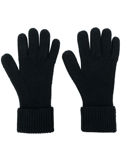 N•peal Ribbed Knitted Gloves In Blue