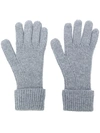 N•peal Ribbed Gloves In Grey