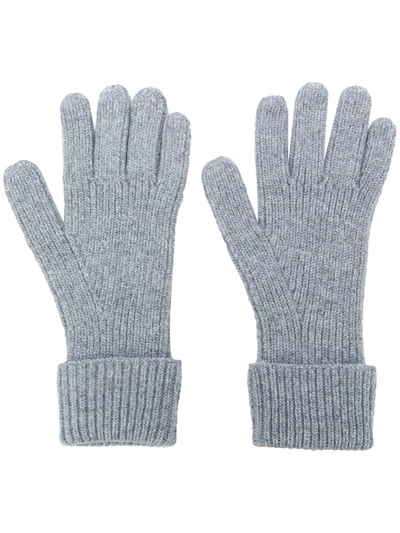 N•peal Ribbed Gloves In Grey