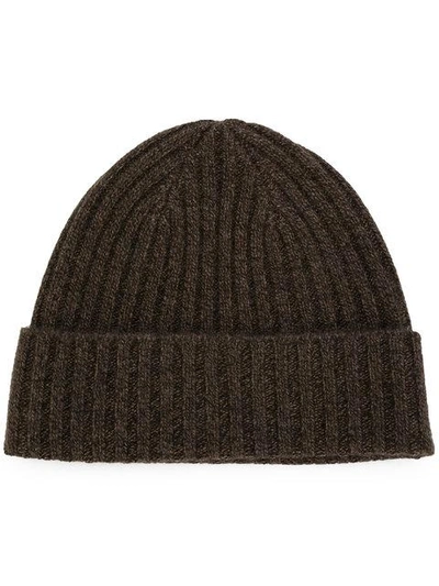 N•peal Chunky Ribbed Knit Beanie Hat