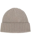 N•peal Chunky Ribbed Knit Beanie Hat